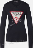 GUESS Tričko černá žerzej Bavlna ABO70395760